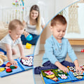 Pikkukuva 4 / 7: 3D Montessori Kertomusvaatteet Felt Busy Board Kirja Esikoulu Taapero Varhainen Oppiminen Leikki