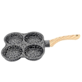 Miniatyrbillede 2 af 4: 4-huls omeletpande Non Stick Stegepander Morgenmadspandekagemaskine Til Induktionskomfur Gasspis