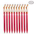 Miniatyrbilde 3 av 7: Camping teltplugger faste aluminiumslegering trekantede spiker 10 stykker rød-FA5-