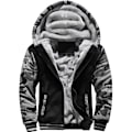Miniatyrbillede 1 af 5: Herre Trøje Termisk Sherpa Foret Jumper Jakker Vinter Træning Fleece Hoodie Full Zip Uld Varmt Tyk Frakke Yderbeklædning 63Black 63Black XL