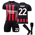 Miniatyrbilde 1 av 2: AC Milan Hjemmefotballdrakt for barn nr 22 KAKA 24