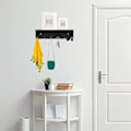 Miniatyrbild 2 av 4: Modern nyckelhållare svart självhäftande nyckelhängare för vägg, 6 krokar nyckelhållare väggmonterad för vardagsrum, kök. black