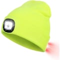 Pikkukuva 1 / 4: Neulottu pipo LED-valolla edessä, USB-ladattava otsalamppu, neulottu pipo valolla lenkkeilyyn, retkeilyyn, pyöräilyyn[hk]-FA3-