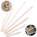 Miniatyrbillede 5 af 5: 10 stk naturlige træ rundstokke tællepinde Dowel DIY Build 10*200mm