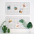 Miniatyrbild 3 av 5: DIY Gallerivägg i Järnram Vägghylla Väggmonterad Nätpanel Väggkonst Display Organizer 0.5