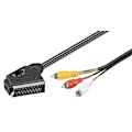 Miniatyrbilde 1 av 2: Adapterkabel, Scart til komposit lyd/video, IN/OUT