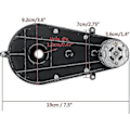 Miniatyrbild 5 av 5: 2 st 12v 550-30000rpm Elbil Motor Växellåda Reservdelar