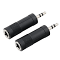 Pikkukuva 4 / 5: 3,5 mm:n uros - 6,5 mm:n naaras mikrofonimuunnin, 2 kpl