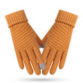 Pikkukuva 1 / 5: Vinter Touch Handskar Dam Herr Varm Stretch Stickad Vantar Imitat Yellow