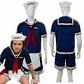 Pikkukuva 1 / 3: Stranger Things Kausi 3 Steve Harrington Scoops Ahoy Cosplay Aikuisten Asuste -ge M