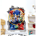 Miniatyrbilde 1 av 3: Sonic Adventure Veggklistremerker 3D Knust Custom Piggsvin Barn Ga