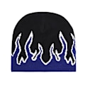 Miniatyrbild 1 av 5: Tjock varm öronprotektion mössa hatt män vinter flamma tryck ridning stickad hatt kostym tillbehör Blue