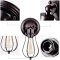 Miniatyrbilde 6 av 8: Retro vegglampe, industriell belysning, justerbar sokkel, rusten w