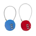3-siffrigt lösenord Hänglåskombinationslås BLÅ&RÖD-FA5- Blue&red