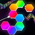 Miniatyrbillede 1 af 5: Hexagon LED-panel - 6 stk RGB Smart LED-panel lamper