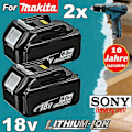 Miniatyrbillede 1 af 4: 2 stk. erstatningsbatteri til Makita 18v, kompatibelt med Makita batteri 18v