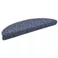 Miniatyrbillede 2 af 8: vidaXL Trappstegsmattor Selvhæftende 15 stk Broderi 56x17x3 cm Blå blue 2430