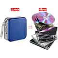 Miniatyrbillede 2 af 5: DVD-etui - Bærbar CD/DVD-holder Opbevaring (48 Kapacitet, Blå)