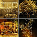 Miniatyrbilde 4 av 8: 192 LED lysnett 3 x 2 m varmhvit lyslenke for jul