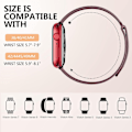 Pikkukuva 5 / 5: Metallinen Apple Watch -ranneke 40mm 38mm 41mm, Viininpunainen - WELLNGS Wine Red Wine Red 42/44/45/49mm