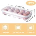 Miniatyrbild 2 av 5: 2-pack äggförvaring i plast, transparenta äggförpackningar, äggförvaring i kylskåp