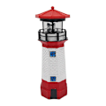 Miniatyrbilde 4 av 5: Led Solar Fyr Sensor Beacon Roterande Lampa Staty Trädgård Utomhus LightBY Red
