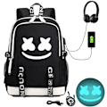 Miniatyrbild 1 av 4: Marshmello USB Uppladdningsbar Ryggsäck Skolväska med Stor Kapacitet Color-3