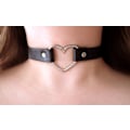 Miniatyrbillede 2 af 3: Choker - SORT - Hjerte - Goth Rock Punk Rollespil Vegan
