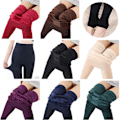 Pikkukuva 3 / 6: Naisten Lämmin Fleece Talvi Venyvät Legginsit Lämmin Fleece Vuoratut Slim Termiset Housut Crop c cropped