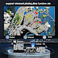 Miniatyrbild 4 av 5: 4K-projektor - 7500 lumen, 1080p, 3D LED, Mini WiFi, Hemmabio - Svart
