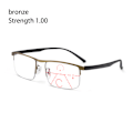 Pikkukuva 1 / 10: Anti-sininen valo lukulasit Progressiiviset presbyopia pronssi Strength 1.00 bronze