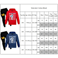 Miniatyrbillede 3 af 3: Børn Drenge Pige Messi Fodbold Fodbold Hættetrøjer Træningsdragt Sæt Bukser Pullover Outfits Sort Black 160cm