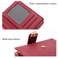 Miniatyrbillede 4 af 10: Kort pung dame Clutch taske ROSE RED rose red
