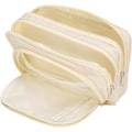 Miniatyrbillede 7 af 7: Aprikos Pennetui med Lommer Stor Pennetui Multifunktionel Pennetui Preppy Pennetui Papirvarer Organizer Æstetiske Makeuptasker Cream