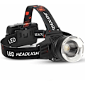 Miniatyrbilde 1 av 5: LED-hodelykt, 90 000 lumen superlys med 5 moduser og IPX6 vanntett USB-ladbare hodelykt, 90° justerbar, egnet for