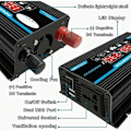 Pikkukuva 2 / 5: 4000W puhdas siniaaltoinvertteri 12V 220V siniaaltoinvertteri