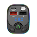 Miniatyrbillede 8 af 11: Bil Trådløs Bluetooth FM-sender MP3, USB, TYPE - C-oplader BlackA straight bar