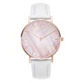 Miniatyrbild 1 av 6: Nytt mode Enkel klocka Damklockor Casual Dam Läder Kvartsklocka Watch Vrouwen Relogio Feminino Zegarek Damski White(.609)