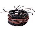 Miniatyrbillede 1 af 5: Armbåndssæt - 4 dele Sort Original Black