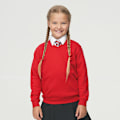 Miniatyrbillede 2 af 3: AWDis Academy Barn/Barn Junior V-halsad Skoltröja/Sweatshirt Rød 7-8 Years Red