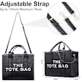 Miniatyrbilde 5 av 5: Dam canvas tote väskor casual canvas crossbody väska (svart)