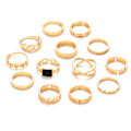 Miniatyrbild 1 av 5: 13 st handgjorda ringar i guld --- guldsmyckesringar, guld silverring set