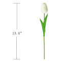 Miniatyrbillede 2 af 3: 30 stk kunstige tulipaner Blomster Real Touch Tulipaner Holland Pu Buket Latex Blomst Hvid (hvid)