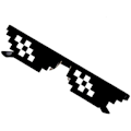 Pikkukuva 3 / 5: Ensiluokkainen hauska lelu lapsille, Thug Life -lasit 8-bittinen pikselitarjous IT-aurinkolaseilla Unisex-aurinkolasilelu B
