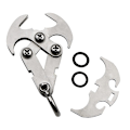 Miniatyrbild 5 av 5: HHL 2 st Grapple Hook Multifunktionell Klo av Rostfritt Stål för Utomhusklättring Multifunktionell Gravitationskrok Grapple Gravity Climbing Rope Hook