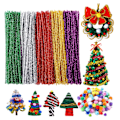 Miniatyrbild 1 av 4: 500 st chenille-rengöringsmedel, julglitter chenille-rengöringsmedel, för