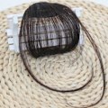 Pikkukuva 5 / 8: Ohut ilma otsatukka luonnollinen hapsu tekohiustenpidennys naisten klipsi Light Brown