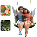 Miniatyrbillede 2 af 4: Hjemmehave Ornamenter Havepar Statuette Miniture Fehave