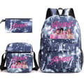 KPop Demon Hunters Backpack Students School Bag Pencil Case Shoulder Bag 3-piece Set _a A Lightning Blu-FA- Lightning Blue Style D