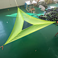 Pikkukuva 1 / 5: Utomhuscamping Hängmatta Multi-Person Triangel Hängmatta Fällbar Bärbar Mesh Green 280*280*280cm